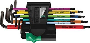 Wera 967/9 TX BO Multicolour 1 - L-key set, BlackLaser