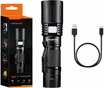 Latarka Superfire X60-T, 1500lm, USB