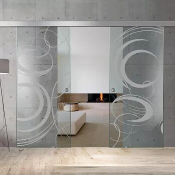 Ușă culisanta Boss Duo model Maestro incolor 60+60x215 cm sticlă clara securizată glisantă in ambele direcții