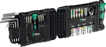 Set modular Wera Tool-Check 1, cu 3 module scule, set biti negru/verde, 50 bucăți, incluzând cheie tubulara 1/4