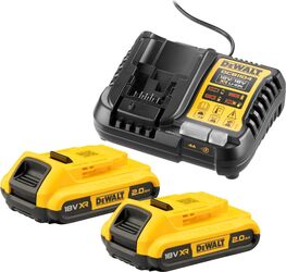 Incarcator DeWALT set pornire acumulator DCB1104D2, 18Volt, cu 2 baterii Li-ion de 9.0Ah