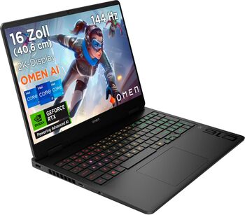 OMEN by HP 16-am0280ng (negru, Intel reg, Core? Ultra 7 255H, NVIDIA GeForce RTX 5060, 24 GB DDR5, 1 TB (1 TB SSD), fara sistem de operare) - DE Layout - imagine 1