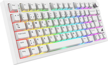 Tastatura Sharkoon Linear SGK55W albă, cu layout DE
