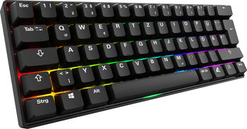 Tastatura Sharkoon SKILLER SGK50 S4 Gen2 PBT (negru, dispunere DE, Gateron G Pro 3.0 Yellow)