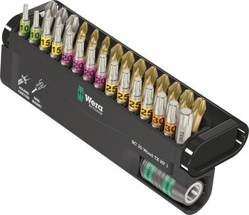 Unelte Wera Bit-Check 30 pentru lemn TX HF 1, set de biti (30 bucăți, 6 mm, funcție de prindere, in cutie pliantă din plastic)