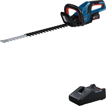 Unelte taietoare gard viu Bosch Powertools fără fir GHE 18V-60 Professional, 18 volti (albastru, baterie Li-Ion 4.0Ah)