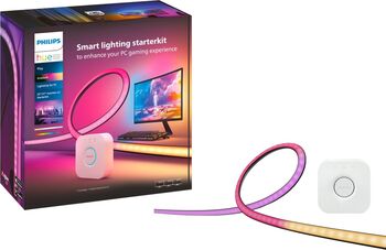 Lampă Philips Hue Play Gradient Lightstrip pentru PC (kit pornire 3x 24-27", negru/alb)