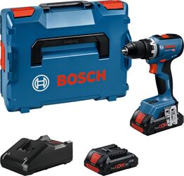 Unelte Bosch Professional bormasina/insurubare GSR 18V-65 Professional, 18 volti albastru, 2x acumulator Li-Ion ProCORE18V 4.0Ah, in L-BOXX