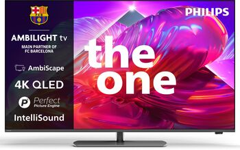 Philips 75PQS9001/12 The One (189 cm, gri, UltraHD/4K, Ambilight pe 3 fete, suport rotativ, ecran 120Hz)