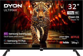 Smart 80 cm 32" HD LED DYON Ultimax 32H-TI-W WXGA triplu receptor sistem operare TIZEN
