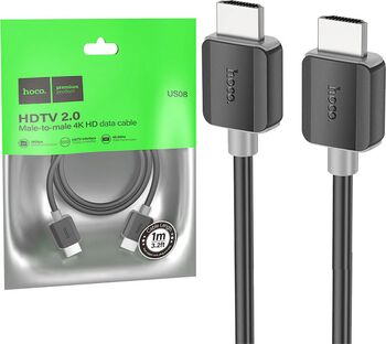 Cablu Audio și Video Hoco US08 HDMI la HDMI 4K HD 3m Black