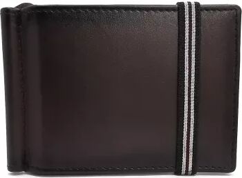 Portofel barbati piele naturala port card cu clips bancnote maro inchis PersonalStyle 00P007