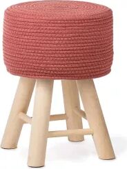 Taburet copii Kidsdepot Iggy coral diametru 29 cm H39 cm