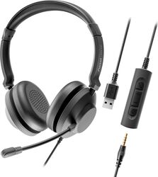 Căști Head-band Axtel One UC35 stereo USB-A Wired Negru