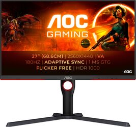 Gaming AOC Q27G3XMN/BK 27&034 2560 x 1440 pixeli Black