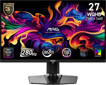 MSI Monitor Gaming MAG 271QP QD-OLED X28, 26.5 ", 2560 x 1440 pixeli, Negru