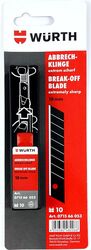 Pachet de 10 lame pentru cutter Wurth 18 mm Multicolor