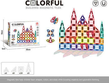 Constructor Magnetic pentru Copii 50 Piese