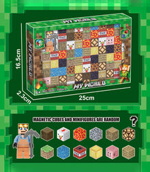Cuburi Magnetice pentru Copii Minecraft 100 Piese