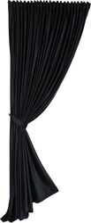 Draperie din catifea neagră cu rejansă uni opacă 200x250