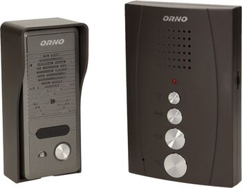 Interfon pentru o familie ELUVIO Orno OR-DOM-RE-914/B control automat al portilor ultra-slim negru