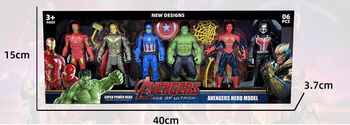 Set Complet de Jucării cu 6 Figuri de Supereroi cu Armaturi