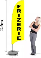 Steag Publicitar Personalizat FRIZERIE forma PANA 2.6m