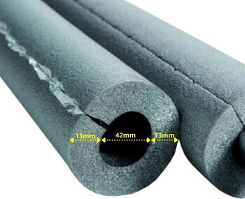 Furtun izolator autoadeziv 2m Ø 42mm x 13mm din spuma PE izolatie termica eficienta si protectie impotriva inghetului