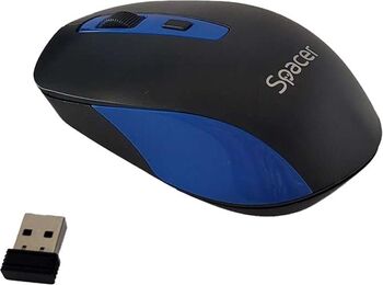 Mouse Wireless Spacer SPMO-WS01-BKBL 1600 dpi Multicolor