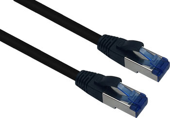 Cablu twisted pair KAT 7 helos Patchkabel Cat 6a Outdoor RJ45 negru 60m AWG26/1