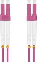 Cablu fibră optica helos Duplex OM4 50/125m LC-LC, violet, 7,5m LSZH