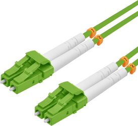 Cablu fibră optica helos Duplex 2,0mm LC-LC 50/125m verde deschis 2m LSZH