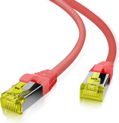 Cablu twisted pair Cat 6a Superflex S/FTP RJ45 roșu 1m AWG27/7 GHMT helos