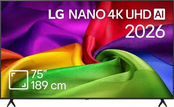 75 inch LG NANO 4K UHD AI NU80 Smart TV 2026