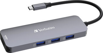 Accesoriu PC Verbatim Hub USB-C Multifuncțional cu 8 porturi