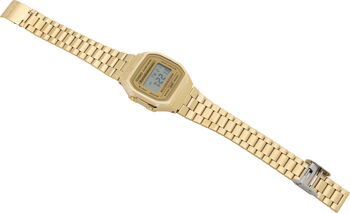 Articol casnic Casio A168WG-9WDF Vintage Unisex-Digitaluhr cu brățară din oțel inoxidabil, auriu