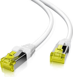 Cablu twisted pair Cat 6a alb, 7,5m