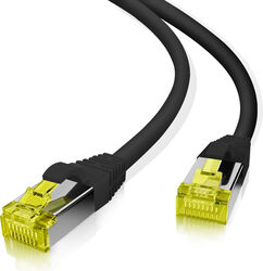 Cablu twisted pair Cat 6a negru 7,5m, fără halogen