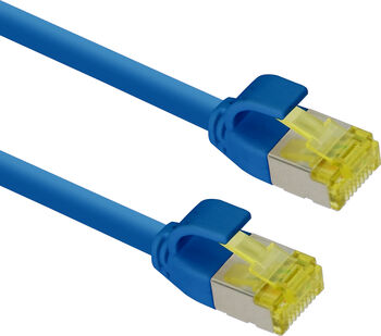 Cablu twisted pair Cat 6a ultrasubtire albastru 7,5m, helos