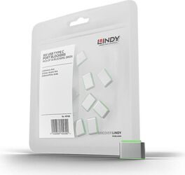 Lindy USB C Port Blockers, 10 bucăți, material ABS, Green