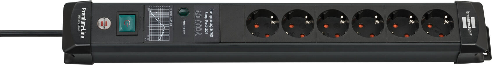Sursa Brennenstuhl SS 60.000A Premium Line 6 prize, negru, 5 m