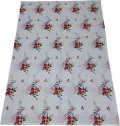 Husa pilota 160x200 cm M005 Alb cu Buchete Rosii 2 Persoane Albatex Home Alb/Rosu 160 x 200 cm