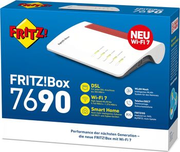 Router Fritz!Box 7690 (Wi-Fi 7) VDSL/ADSL + Memorie USB SanDisk 64GB