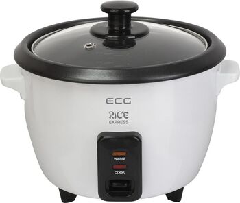 Aparat pentru gătit orez ECG RZ 11F 400W 1 litru 700 g orez vas antiaderent funcție de mentinere la cald alb