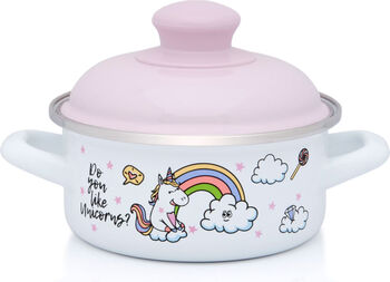 Cratiță 1l cu capac Unicorn Metalac email/14cm/1l