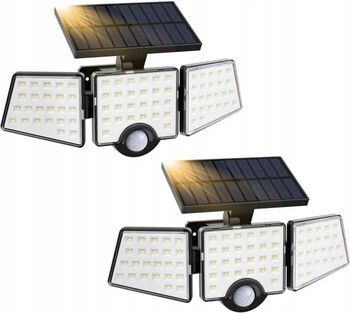 LEPRO 640003-DW-a-2 Lampa stradală solară cu senzori de mișcare și de crepuscul (pachet de 2 bucăți)