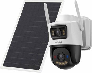 Camera supraveghere cu panou solar baterie și slot card SIM 4G LTE Imou AOV Dual 10MP (5x5MP) Wi-Fi 6 alarma IR 25m rotire și