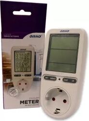 Calculator de energie Orno OR-WAT-435 GS cu afișaj LCD schuko 3680W IP20 16A 230V Alb