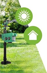 Dispozitiv solar impotriva animalelor cu jet de apa si senzor de miscare Isotronic 60068 Water-Blaster