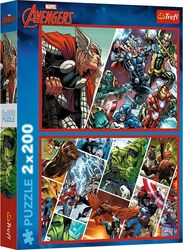 Puzzle Trefl 2x200 Marvel Avengers Aparatorii Lumii